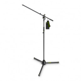 GRAVITY MS4321B ASTA MICROFONICA CON TREPPIEDE CON BASE RIPIEGABILE E PORTAMICROFONO A 2 PUNTI