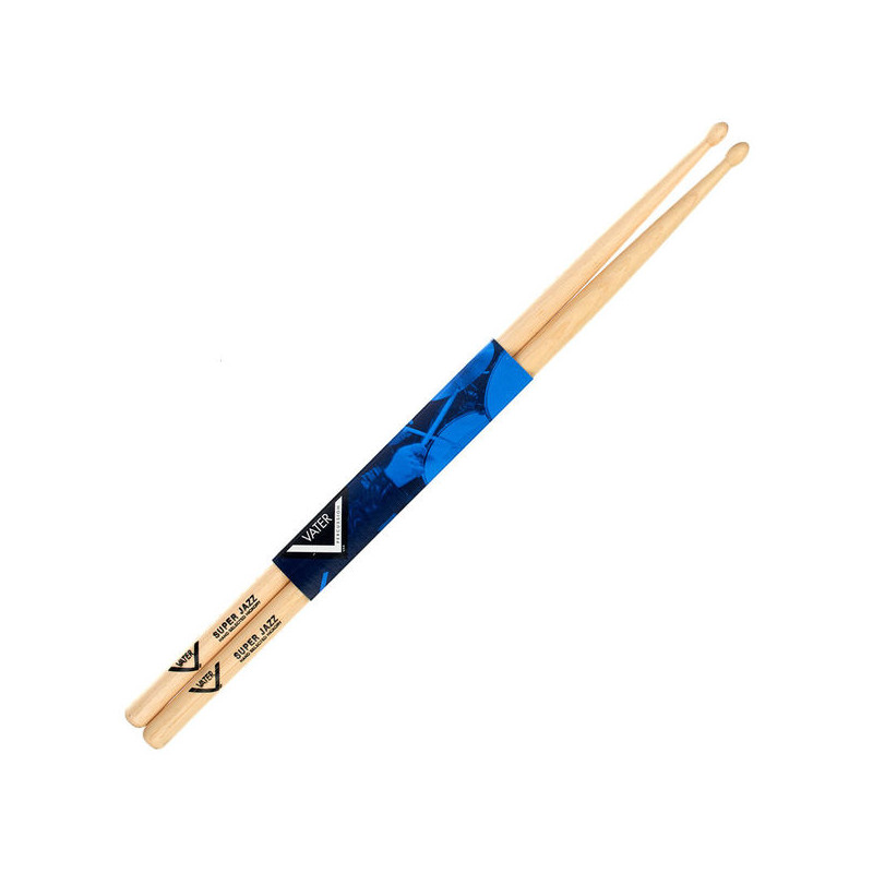 VATER SUPER JAZZ BACCHETTE AMERICAN HICKORY PUNTA LEGNO