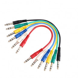 ADAM HALL K3BVV0060SET SET CAVO PATCH COMPOSTO DA 6 CAVI JACK STEREO DA 6,3 MM A JACK STEREO DA 6,3 MM 0,6 M