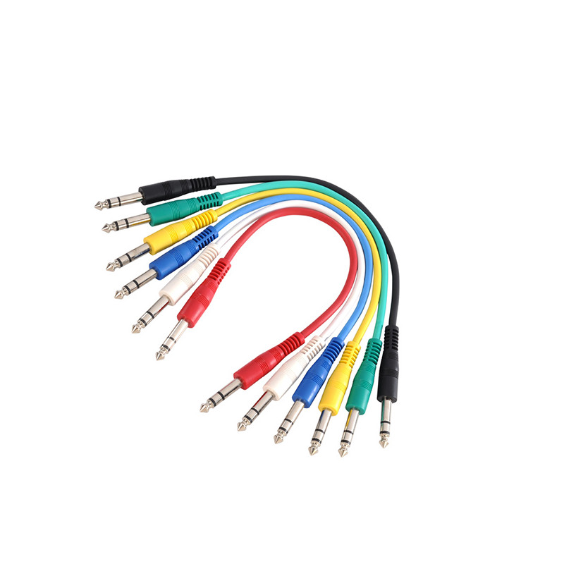 ADAM HALL K3BVV0060SET SET CAVO PATCH COMPOSTO DA 6 CAVI JACK STEREO DA 6,3 MM A JACK STEREO DA 6,3 MM 0,6 M