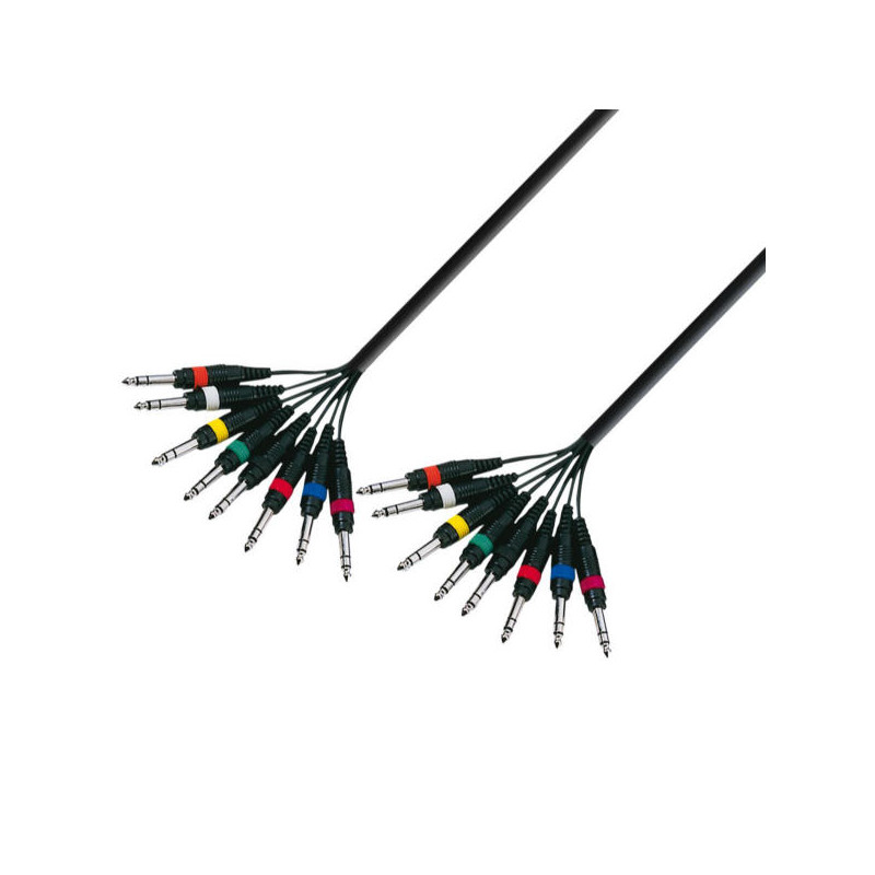ADAM HALL K3L8VV0300 CAVO MULTIPOLARE 8CH JK/JK STEREO 3MT