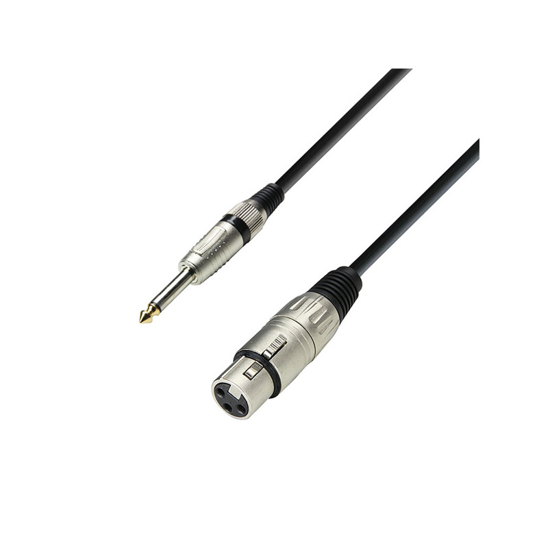 ADAM HALL K3MFP0600 CAVO MICROFONO XLR FEMMINA A JACK MONO DA 6,3 MM 6 M