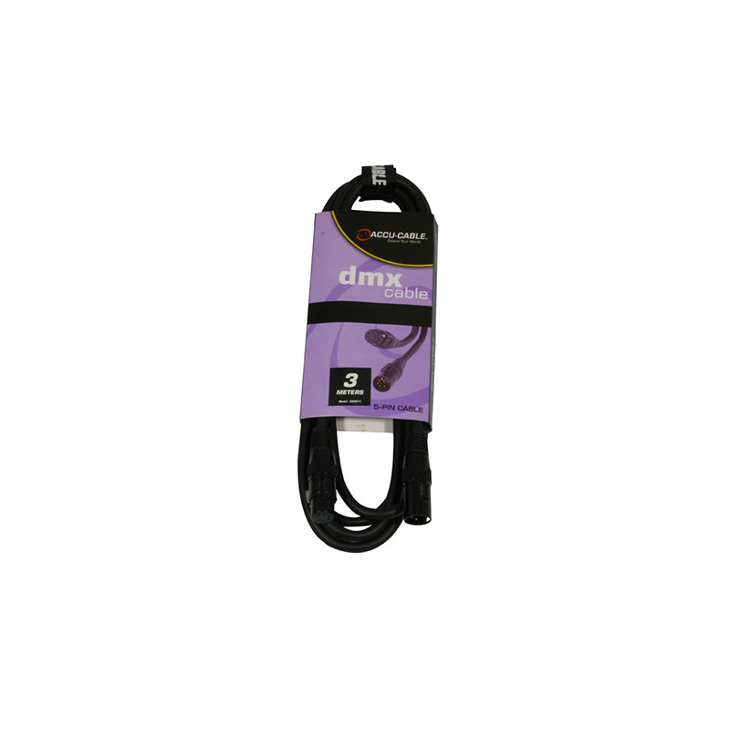 ACCU-CABLE ACDMX53 CABLE DMX  XLRM 5P / XLRF 5P  3M