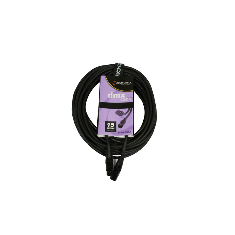 ACCU-CABLE ACDMX515 CABLE DMX  XLRM 5P / XLRF 5P  15M