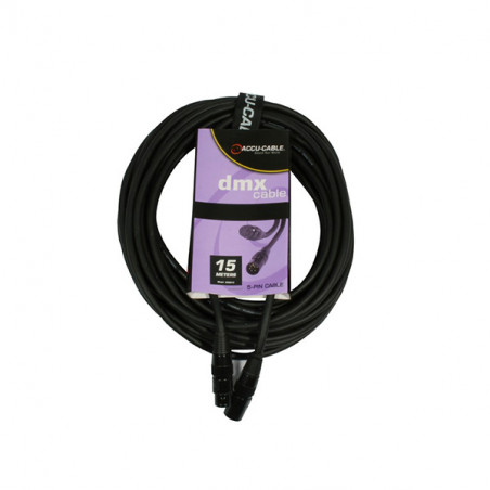 ACCU-CABLE ACDMX515 CABLE DMX  XLRM 5P / XLRF 5P  15M