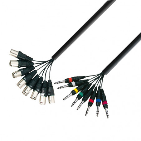 ADAM HALL 3 STARS CAVO MULTIPOLARE 8 JACK-STEREO / 8 XLR-M - 3m