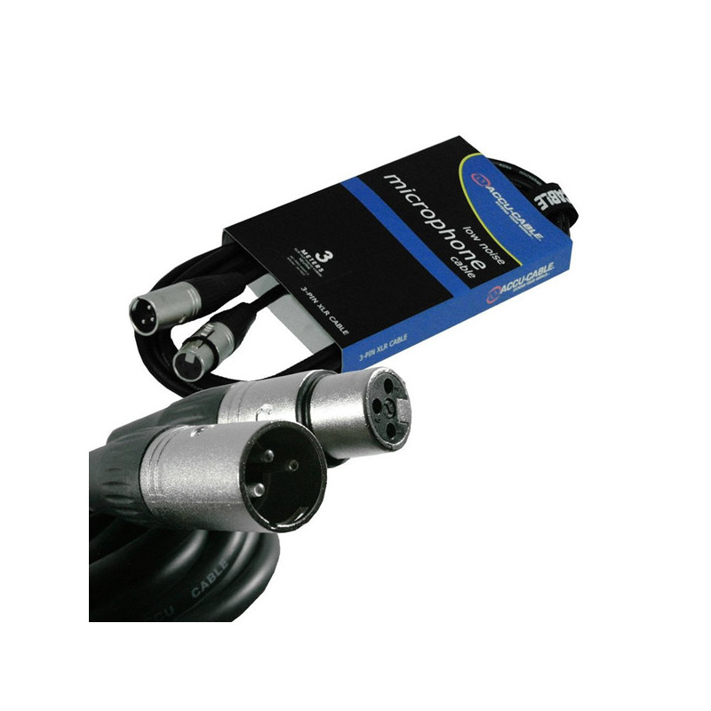 ACCU-CABLE PRO XLR3 M/F 3M