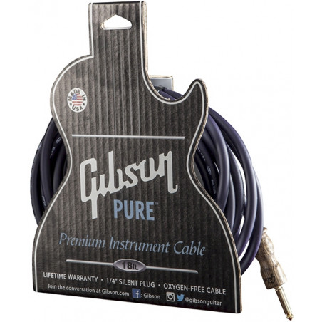 GIBSON CAB18-PP INSTRUMENT CABLE - PURPLE - 5,5m