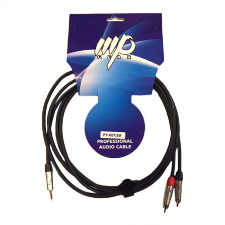 MPGEAR PY-007 CAVO AUDIO JACK 3,5 STEREO / 2 X RCA MASCHIO 3m