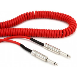PLANET WAVES PW-CDG-30RD CAVO JACK PER STRUMENTI A SPIRALE FINO A 9 MT ROSSO