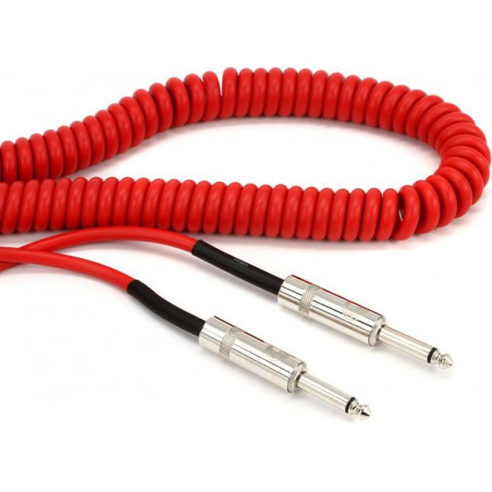 PLANET WAVES PW-CDG-30RD CAVO JACK PER STRUMENTI A SPIRALE FINO A 9 MT ROSSO
