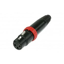 NEUTRIK NC3FXS-B CONN XLR-F VOL 3P CON INTERR. - BLACK