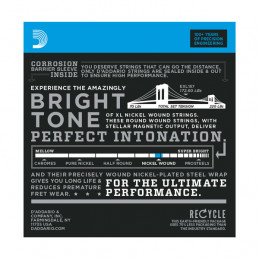 D'ADDARIO EXL157 NICKEL WOUND BARITONE MEDIUM 14-68