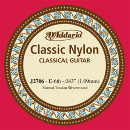 D'ADDARIO J2706 CORDA NYLON 6ST "MI" NORMAL TENSION