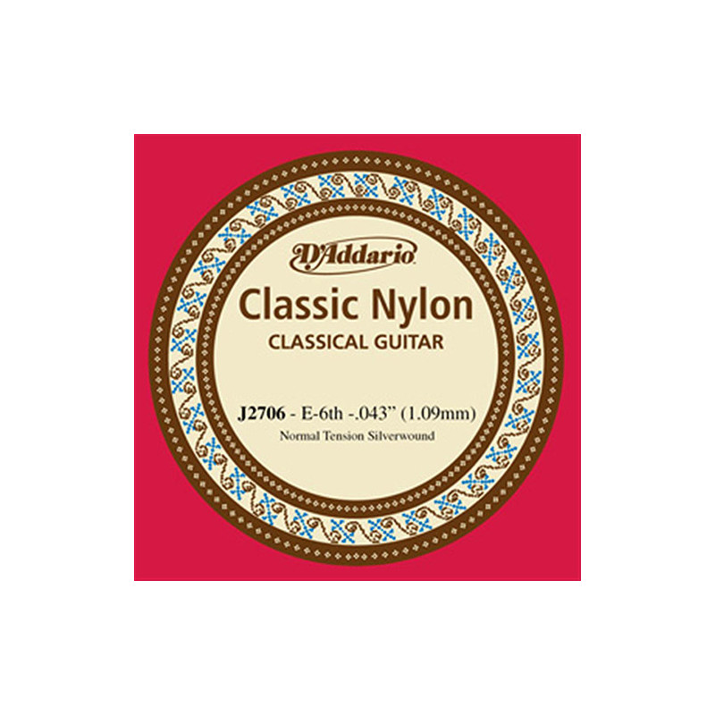 D'ADDARIO J2706 CORDA NYLON 6ST "MI" NORMAL TENSION