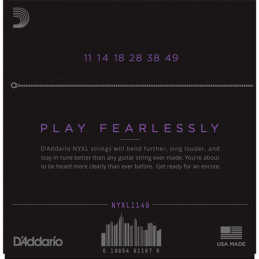 D'ADDARIO NYXL1149 NICKEL WOUND ELECTRIC GUITAR STRINGS MEDIUM 11-49