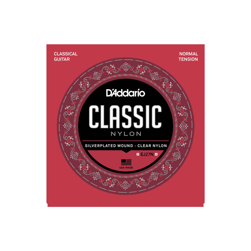 D'ADDARIO EJ27N CLASSIC GUITAR STUDENT NYLON NORMAL TENSION