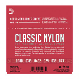 D'ADDARIO EJ27N CLASSIC GUITAR STUDENT NYLON NORMAL TENSION