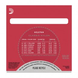 D'ADDARIO EJ27N CLASSIC GUITAR STUDENT NYLON NORMAL TENSION