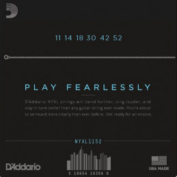 D'ADDARIO NYXL1152 NICKEL WOUND ELECTRIC GUITAR STRINGS MEDIUM TOP HEAVY BOTTOM 11-52
