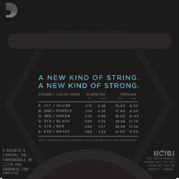 D'ADDARIO NYXL1152 NICKEL WOUND ELECTRIC GUITAR STRINGS MEDIUM TOP HEAVY BOTTOM 11-52