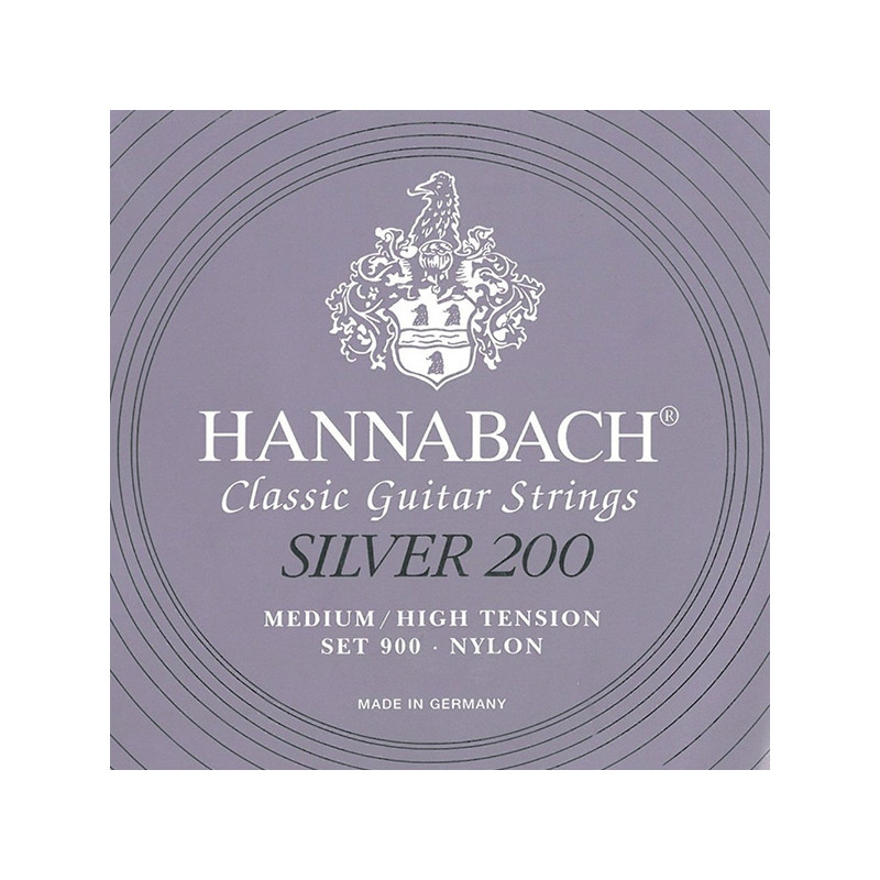 HANNABACH 900MHT CORDE PER CHITARRA CLASSICA SERIE 900 MEDIUM / HIGH TENSION SILVER 200