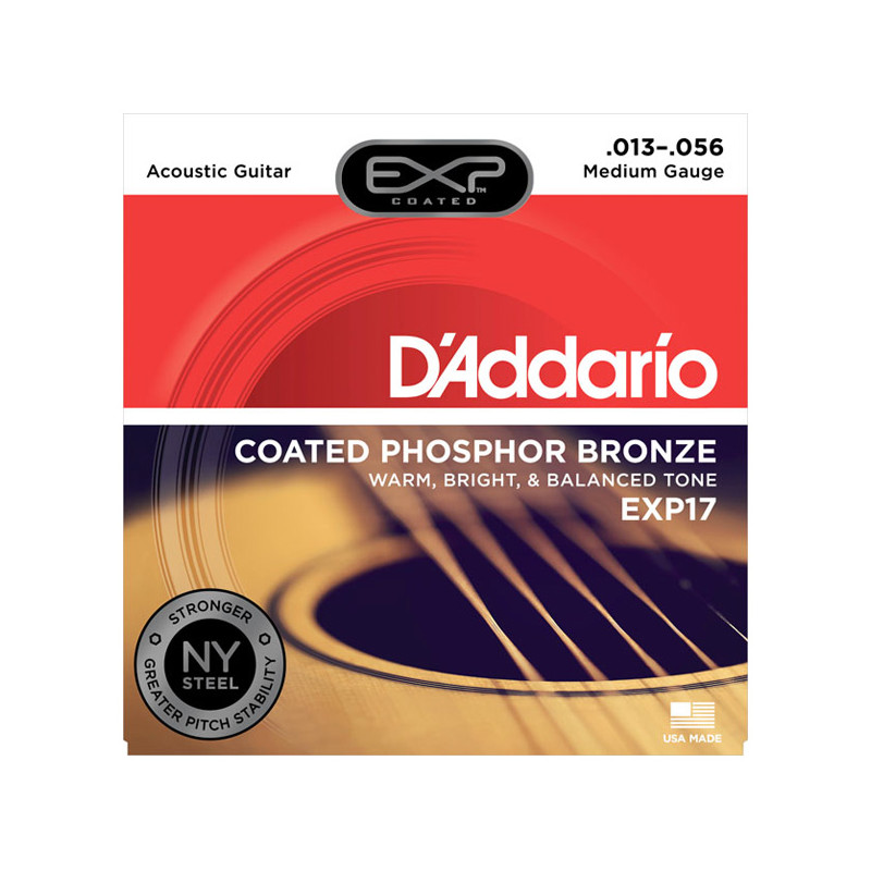 D'ADDARIO EXP17 COATED PHOSPHOR MEDIUM 13-56