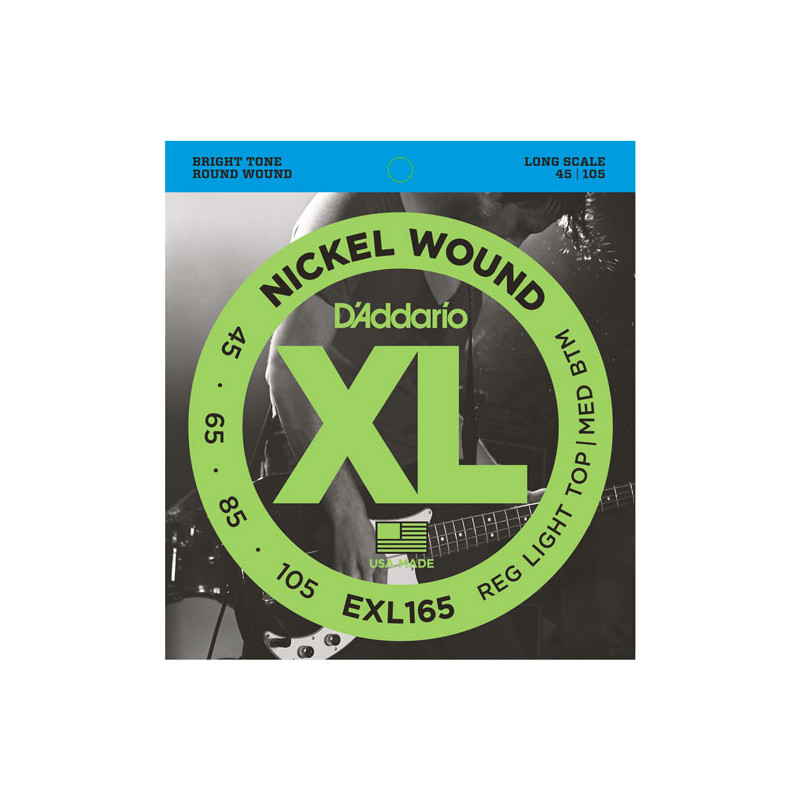 D'ADDARIO EXL165 NICKEL BASS STRINGS 45/105