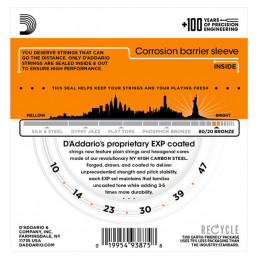 D'ADDARIO EXP10 COATED 80-20 BRONZE EXTRA LIGHT 10-47