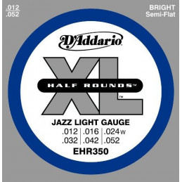 D'ADDARIO EHR 350 - HALF ROUND - JAZZ LIGHT GAUGE