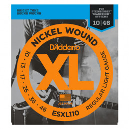 D'ADDARIO ESXL110 NICKEL WOUND, REGULAR LIGHT, DOUBLE BALLEND, 10-46