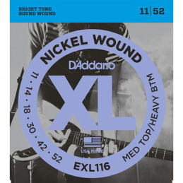 D'ADDARIO EXL116 NICKEL WOUND MEDIUM TOP HEAVY BOTTOM 11-52