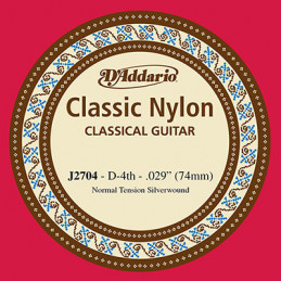D'ADDARIO J2704 CORDA NYLON 4ST "RE" NORMAL TENSION