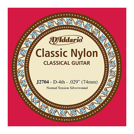 D'ADDARIO J2704 CORDA SINGOLA NYLON RE (D4)