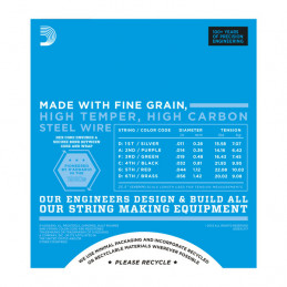 D'ADDARIO EXL117 NICKEL WOUND MEDIUM TOP/EXTRA-HEAVY BOTTOM 11-56