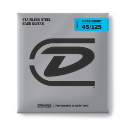 DUNLOP DBSBS45125 CORDE PER BASSO SUPER BRIGHT STAINLESS STEEL 45-125