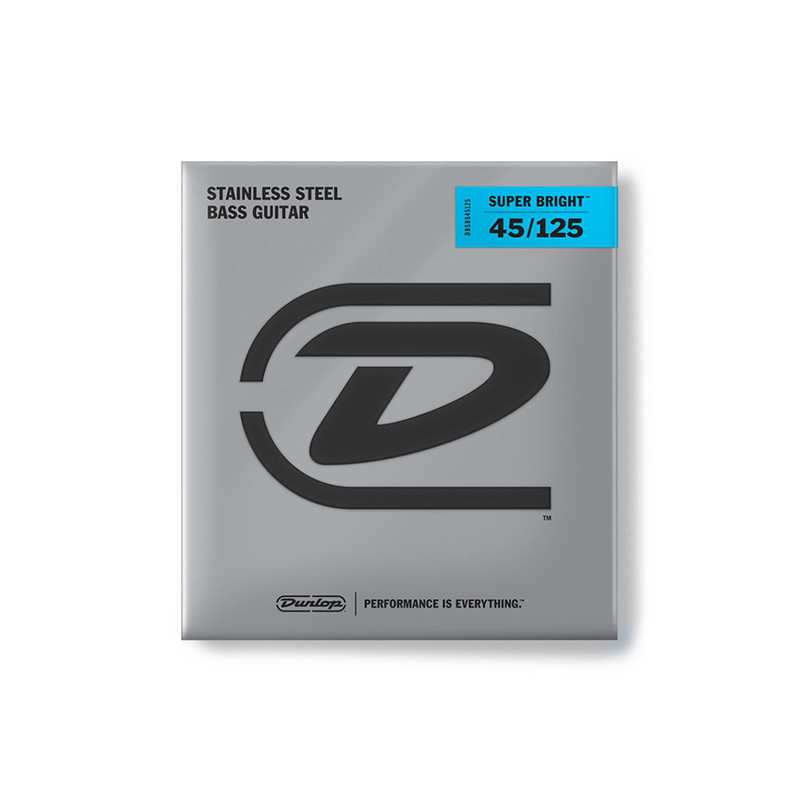 DUNLOP DBSBS45125 CORDE PER BASSO SUPER BRIGHT STAINLESS STEEL 45-125