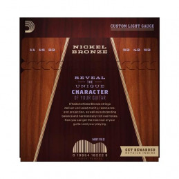 D'ADDARIO NB1152 NICKEL BRONZE SET CUSTOM LIGHT
