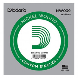 D'ADDARIO NW039 NICKEL WOUND CORDA SINGOLA .039