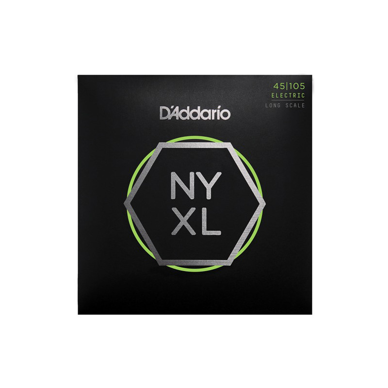 D'ADDARIO NYXL45105 ELECTRIC BASS STRING SET LONG SCALE LIGHT TOP / MED BOTTOM 45-105