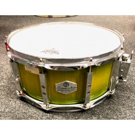 DRUM ART 1465AC RULLANTE IN ACERO 14" X 6,5" TRANSP. GREEN/YELLOW