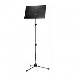 KONIG & MEYER 118/4 ORCHESTRA MUSIC STAND CHROME STAND, BLACK WOODEN DESK