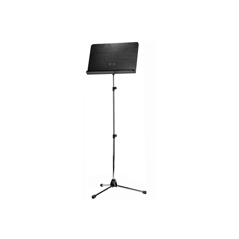 KONIG & MEYER 118/4 ORCHESTRA MUSIC STAND CHROME STAND, BLACK WOODEN DESK