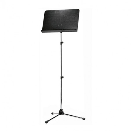 KONIG & MEYER 118/4 ORCHESTRA MUSIC STAND CHROME STAND, BLACK WOODEN DESK