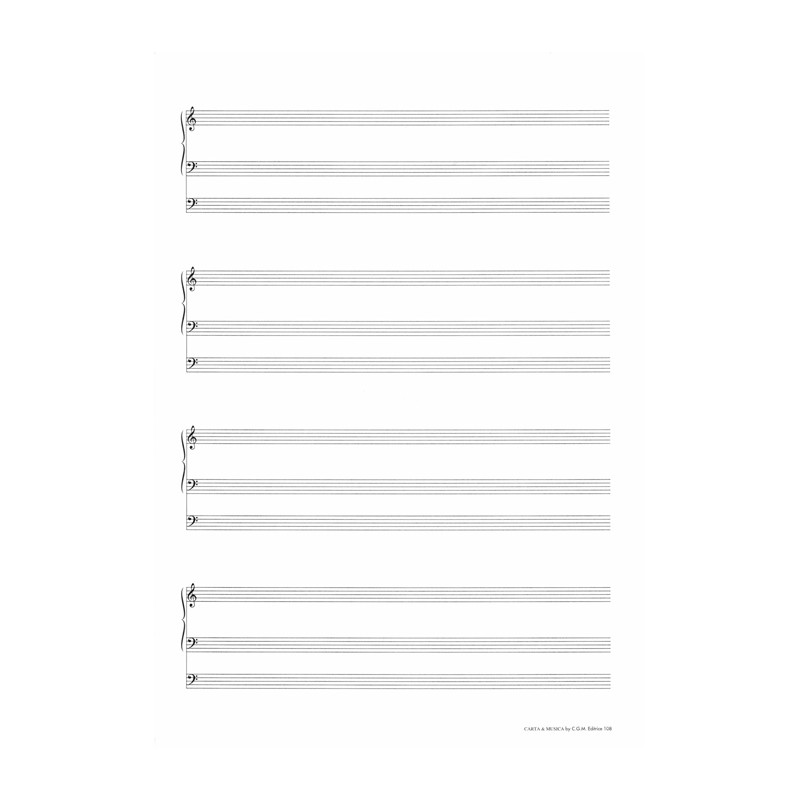 108 BLOCCO 4 TRIPLI RIGHI ORGANO E PEDALE