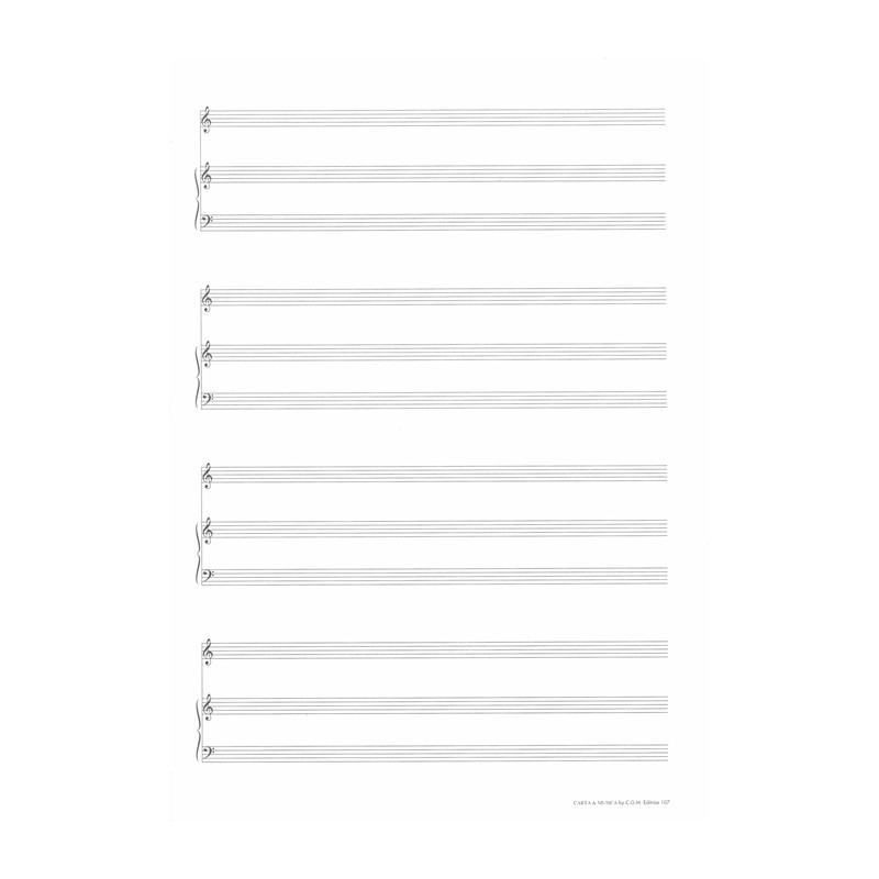 107 BLOCCO 4 RIGHI TRIPLI CANTO E PIANO