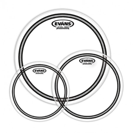 EVANS ETP-EC2SCLR-R EC2 TOM PACK 3 PELLI TOM CLEAR ROCK 10", 12", 16"