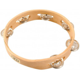 LP CP388 TAMBOURINE LEGNO 8" CON PIATTINI