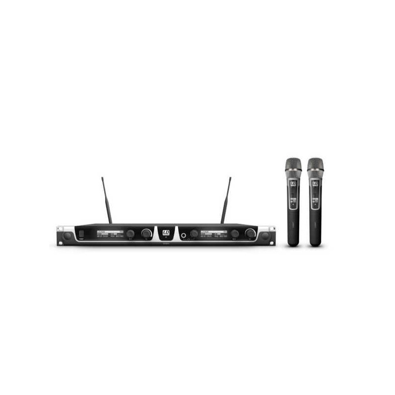 LD SYSTEMS U508HHC2 SISTEMA DUAL RADIOMIC A MANO CONDENS.