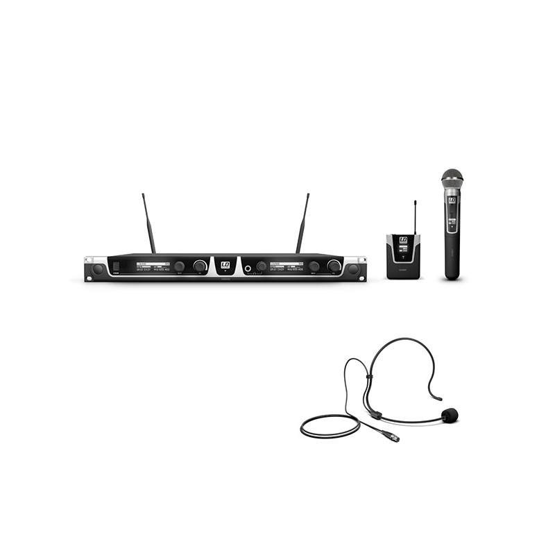 LD SYSTEMS U506 HBH 2 SISTEMA PER RADIOMICROFONO CON BODYPACK, HEADSET E MICROFONO A MANO DINAMICO